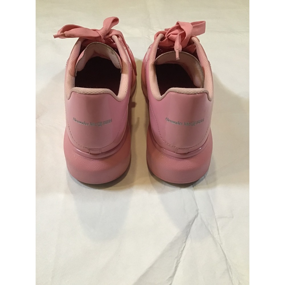 Alexander McQueen Platform Sneakers Pink Patent Leather Platform Shoes Womens - Picture 5 of 11